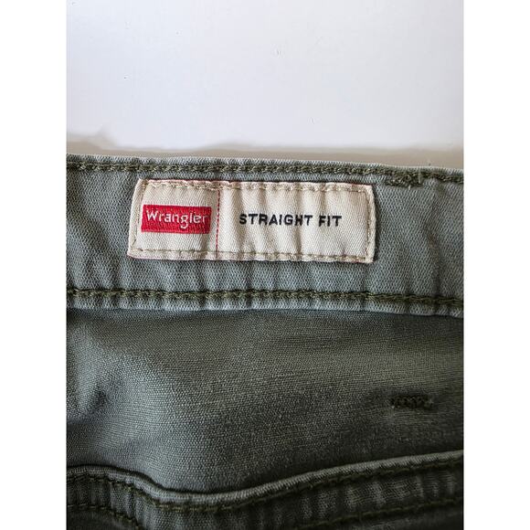 WRANGLER Olive Green Fade Casual Street Straight Fit Utility Jeans SZ 36x30 - Picture 4 of 11